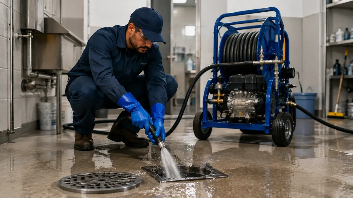 Floor Drain Hydro Jet Cleaning in Santa Rosa
