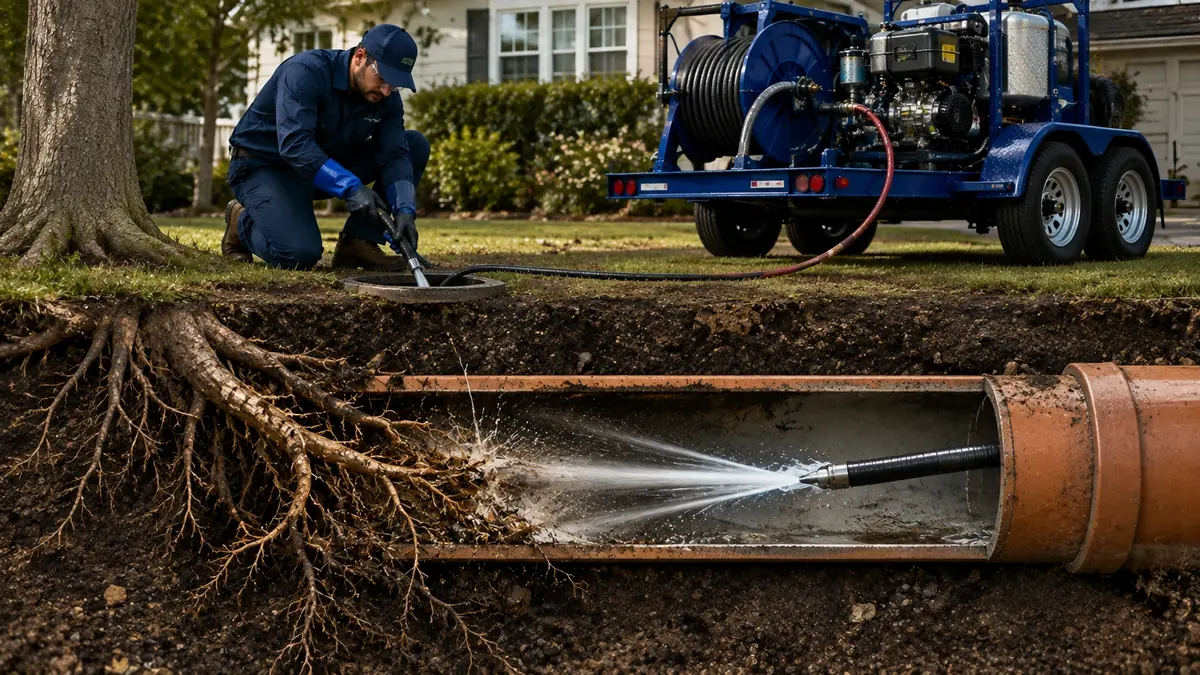 Tree Root Removal with Hydro Jetting in Santa Rosa